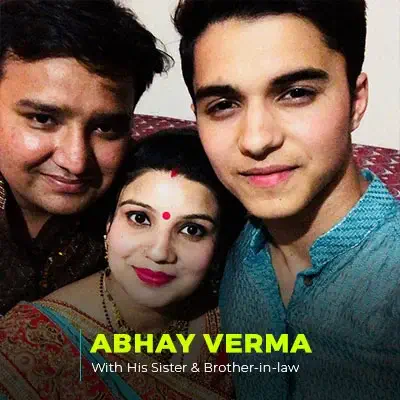 Abhay Verma and his sister