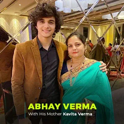 Abhay Verma with his mother