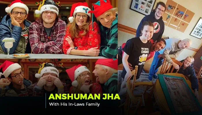 Anshuman Jha with his family