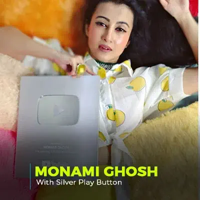 Monami Ghosh youtube silver play button